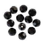 Бусины стекло ⌀6 мм, 12 шт, черный/jet, Preciosa 451-19-602