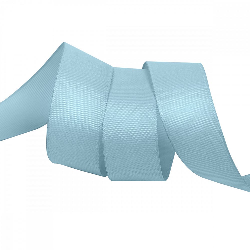 Лента репсовая (в рубчик) 25.0 мм цв. F187 голубой уп.22.86м (±1м)