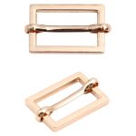 Рамка регулировочная металл литая с подвижной планкой 20 мм /25х17 мм, ⌀2.5 мм/, золото цв.02, 4 шт