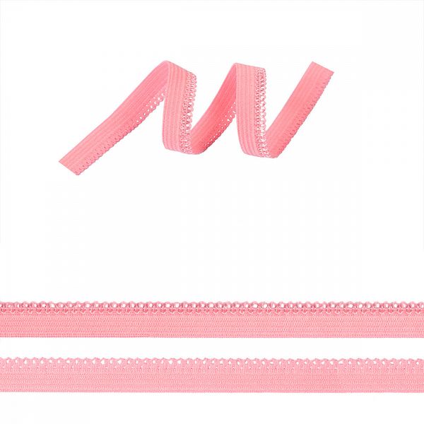 Резинка бельевая (ажурная) 10.0 мм / 1000 метров, RB03 нежно-розовый F133