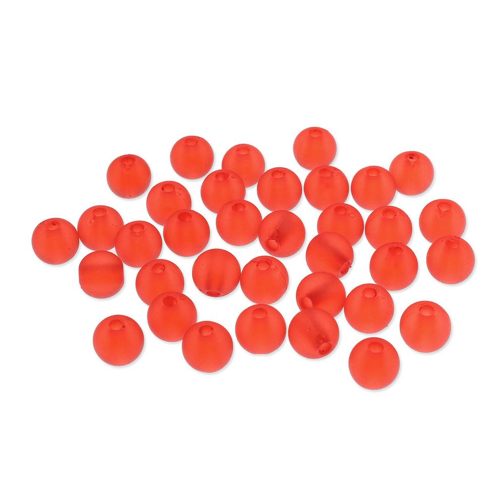 Бусины полупрозрачные матовые, 8 мм, 20гр, 70±4шт, Астра, CS049 красный