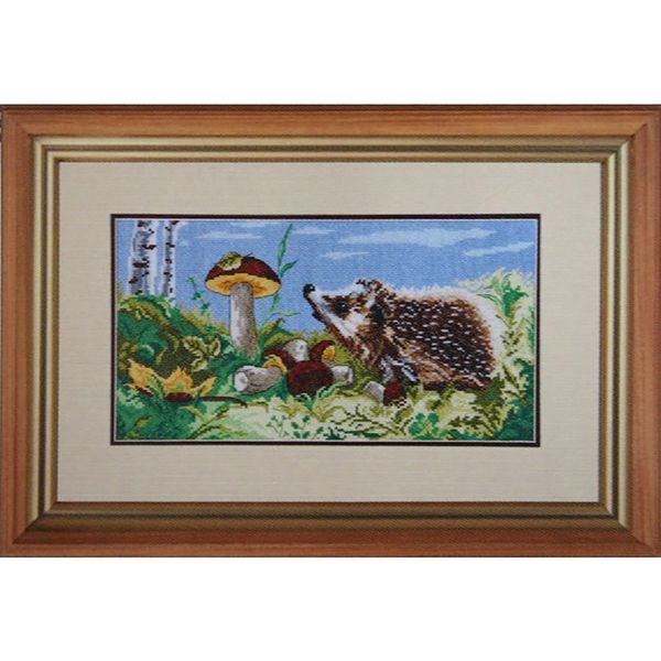 Набор для вышивания нитками Hobby&Pro, Грибная пора, 33х18 см