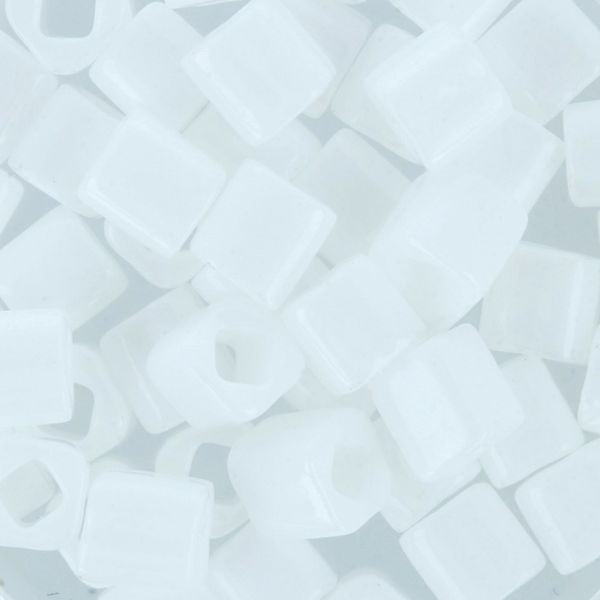 Бисер Toho Cube 1 (4 мм), 25 г (5х5 г), 0041 белый