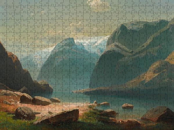 Пазл деревянный 500 элементов, GTG-PZLD-013 Озеро в горах Швейцарии. 1866. Саврасов А.К., Фрея