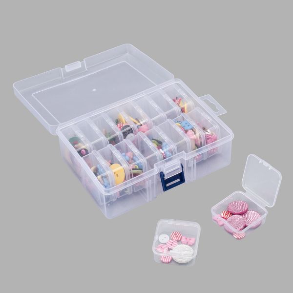 Контейнер для хранения мелочей 16х11.5х5.7 см, 18 штук в боксе, Hobby&Pro