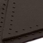 Заплатки пришивные из кожи, треугольник равнобедр., стор. 6см, с перфорацией, 2 шт, 100% кожа, 03 темно-коричневый, 9902