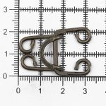 Крючки пришивные 30х20 мм, чер.никель мет, 10 шт, BIG