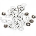 Кнопка рубашечная (джерси) открытая ⌀9.5 мм, НЕРЖ.СТАЛЬ, 101 белый, 500шт, TBY