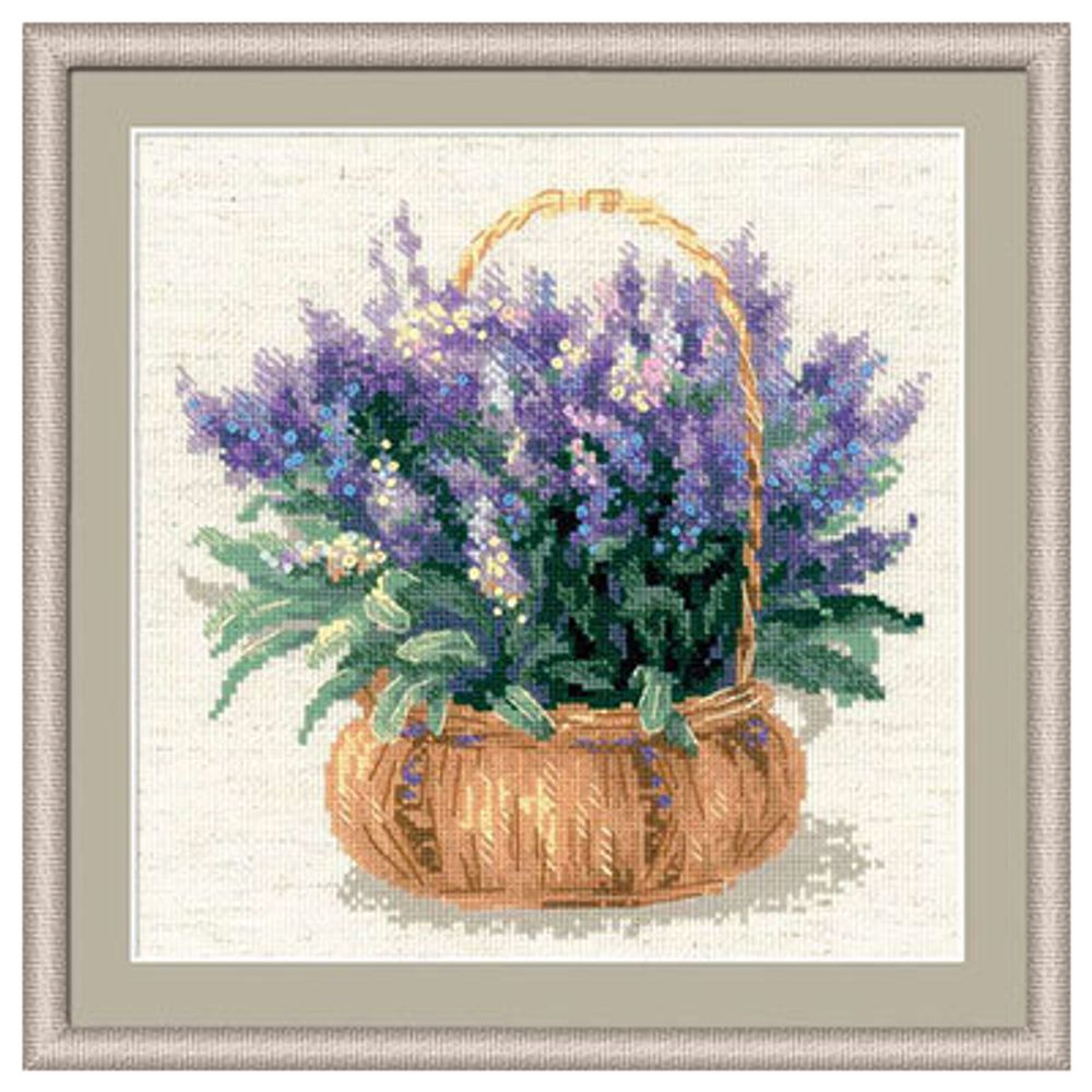 Набор для вышивания нитками Риолис, Французская лаванда, 25х25 см Набор для вышивания нитками Риолис, Французская лаванда, 25х25 см