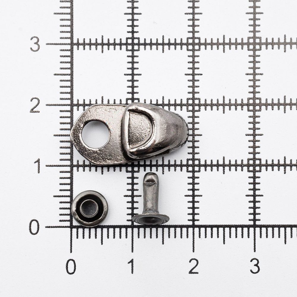 Крючки обувные 19 мм, чер.никель, 20 шт