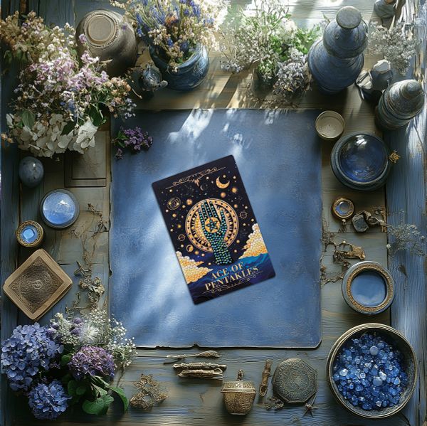 Алмазная (кристальная) мозаика Фрея ALVM-114, магнит Таро. Туз пентаклей, 10х15 см