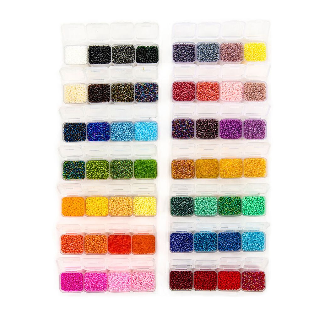 Набор бисера 10/0 (2.3 мм), 560 г, 56 цветов №01, GNT, Gamma