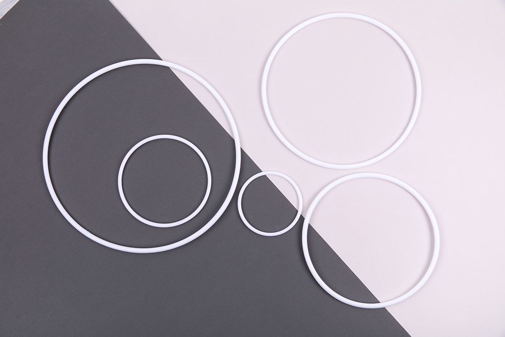 Кольцо для макраме (заготовка) сталь металл ⌀50 мм, белое, Gamma RKS-005