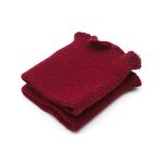 Манжеты трикотажные 6.0х7.0 см, 1 пара, тонкие малые 14 кл, 1х1, 774 георгин, тёмно-красный, бордовый