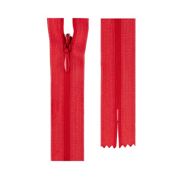 Молния потайная (скрытая) Т3 (3 мм) 1 зам., н/раз., 18 см, пластик, 344 алое пламя, G013P Gamma, 10 шт