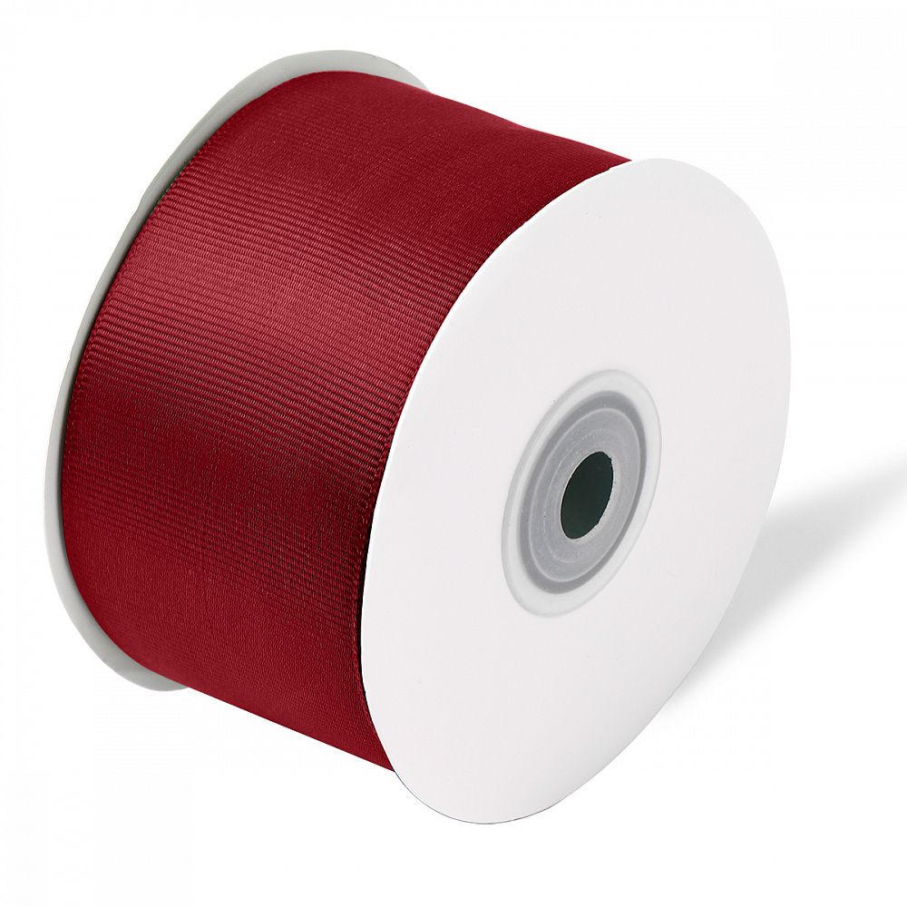 Лента репсовая (в рубчик) 50.0 мм / 22.8±1 метра, 260 бордовый, Magic4Hobby