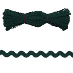 Тесьма вьюнчик 9 мм, 30м (т.зеленый), 30 м