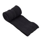 Подвяз (довяз) трикотажный с прозрачными вставками 6 см / 1 метр, черный, 3AR2880