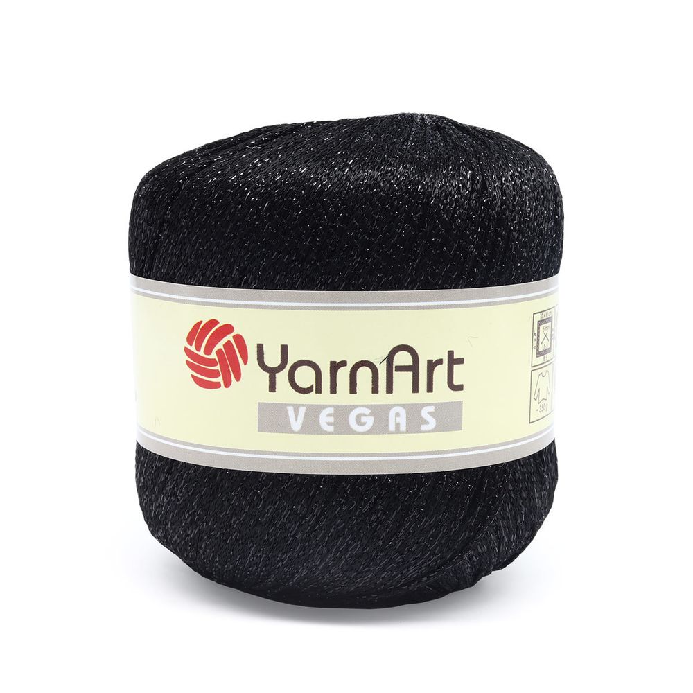 Пряжа YarnArt (ЯрнАрт) Vegas / уп.4 мот. по 50 г, 150м, 43 черный /TOS/