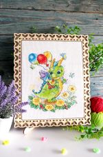 Набор для вышивания нитками МП Студия (Жар-птица), На цветущем лугу, 18х15 см