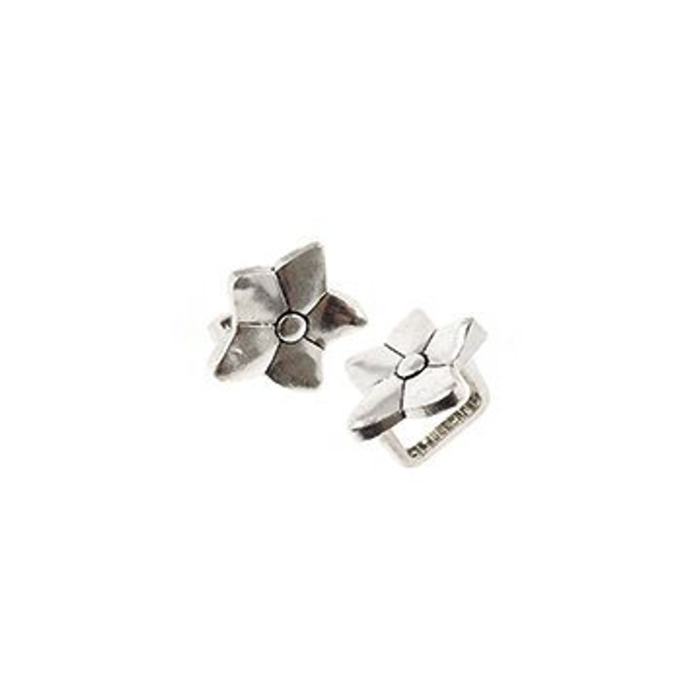 Бусины металлические цв. античное серебро №2 упак 2 шт ⌀13 мм