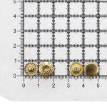 Кнопка Альфа (S-образная) ⌀10.0 мм, ≈100 шт, нерж.сплав, золото, BIG