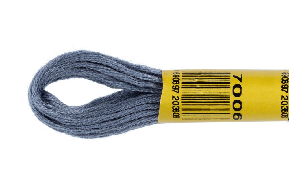 Мулине ПНК им.Кирова цв.7006 серый, Россия, 24 мотка по 8 метров