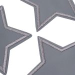 Светоотражающая термоаппликация звезда 6.5х6.5 см, 10шт