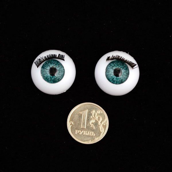Глаза арт.TR-22 с ресницами цв.зеленый