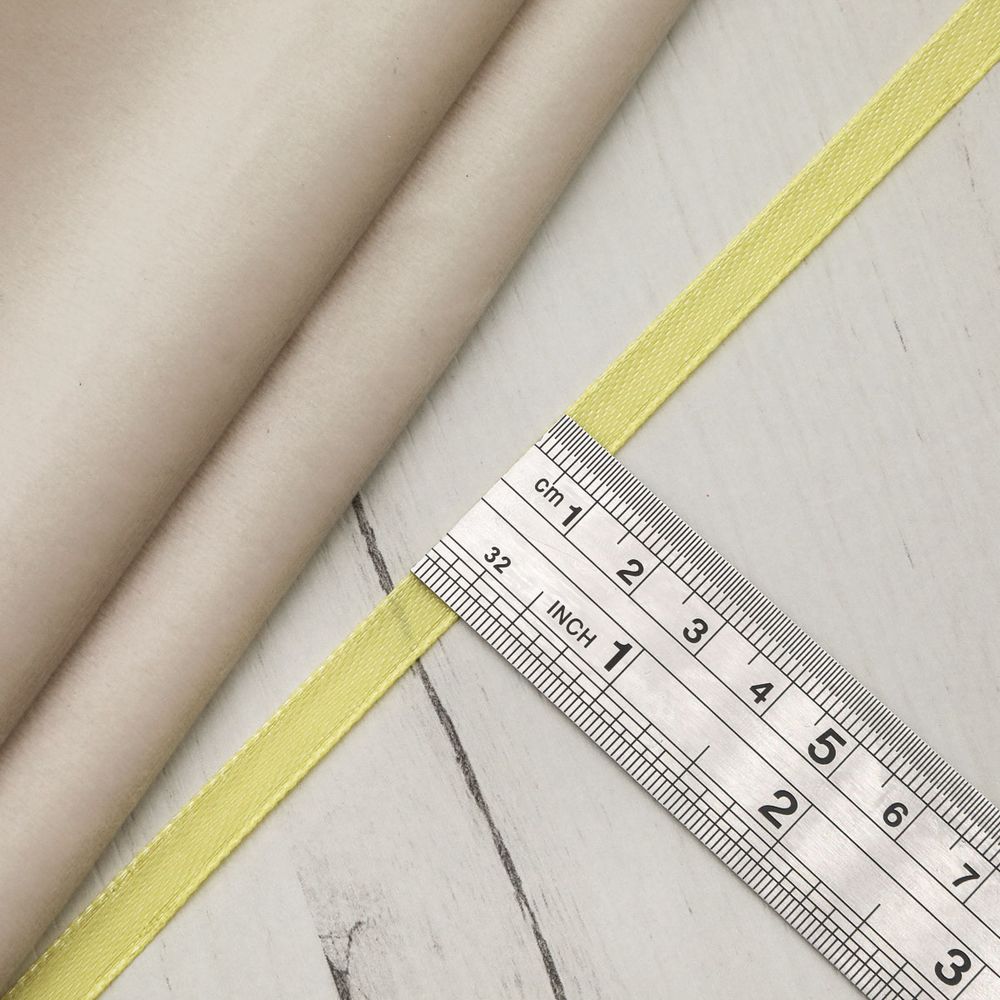 Лента атласная 1-сторонняя 6.0 мм / 22.86±1 метров, 060 лимонный, Globus