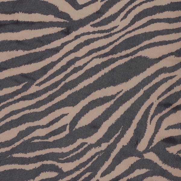 Сетка бельевая эластичная 100 г/м², шир.160 см / 3 метра, принт Зебра, цв.беж+черный /SZ025816.02/