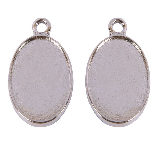 Основа для кабошонов 17х22.5 мм, 5 шт, №01 серебро, Zlatka FMK-B06