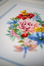 Набор для вышивания нитками Vervaco, Цветочное сердце