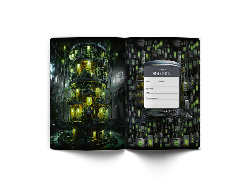 Тетрадь со справочным материалом Эволюция, глянцевая ламинация, A5+ 48 л. на скобе 65 г/м², белизна 100%, 10 шт, клетка, 00883 Физика, Светоч 48Т5