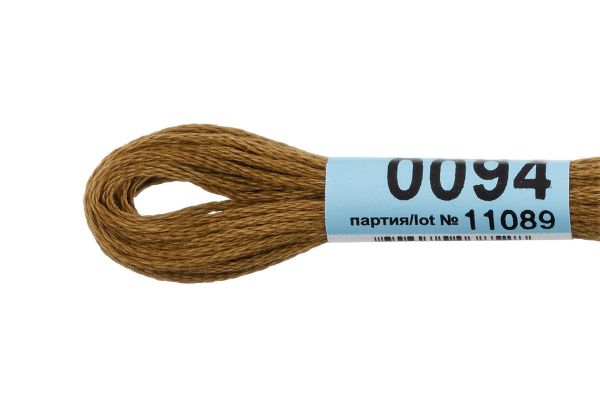 Мулине Gamma 100% хлопок, цв.0094 табачный, 24 мотка по 8 метров