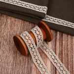 Кружево вязаное (тесьма) 15 мм / 10 метров, цв.льняной, Kruzhevo