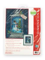 Набор для вышивания нитками Dimensions, Фонарь снеговика, 22.8х30.4 см