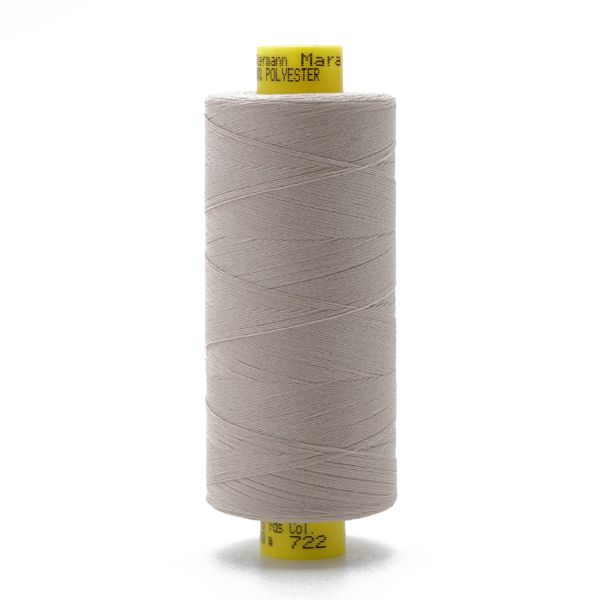 Нитка особо тонкая Gutermann Mara №150 (150/2), 1000 м, 713953, цв. 722 светло-бежевый, 1 катушка