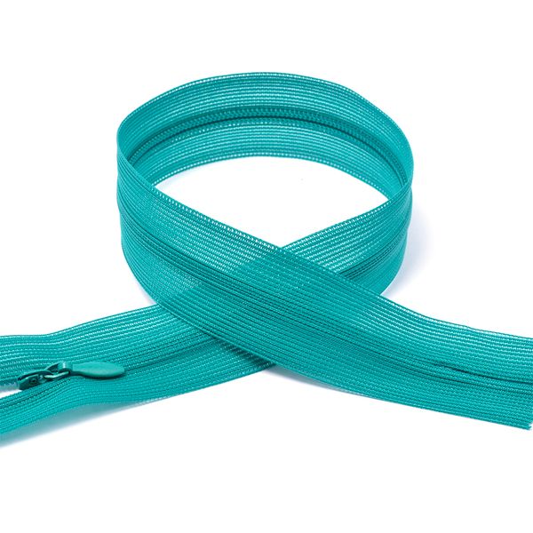 Молния потайная (скрытая) Т3 (3 мм) 1 зам., н/раз., 20 см, цв.F257 бирюзовый уп.50 шт