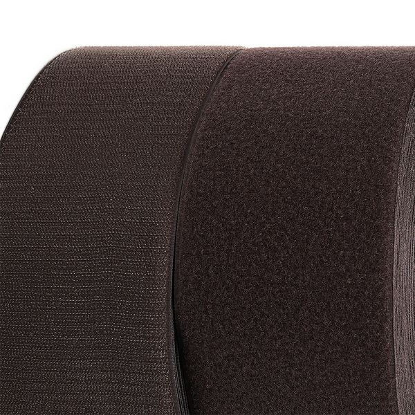 Лента контактная липучка (велкро) пришивная уп. 100 мм / 25 метров, F304 коричневый, ПАРА (крючок+петля), качество 