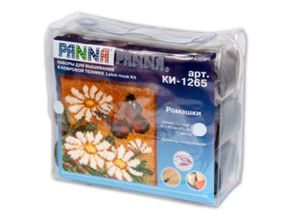 Набор для вышивания нитками Panna, Ромашки, 40х40 см