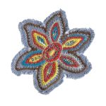 Термоаппликация Звезда джинс синий/многцв. 1шт, Prym