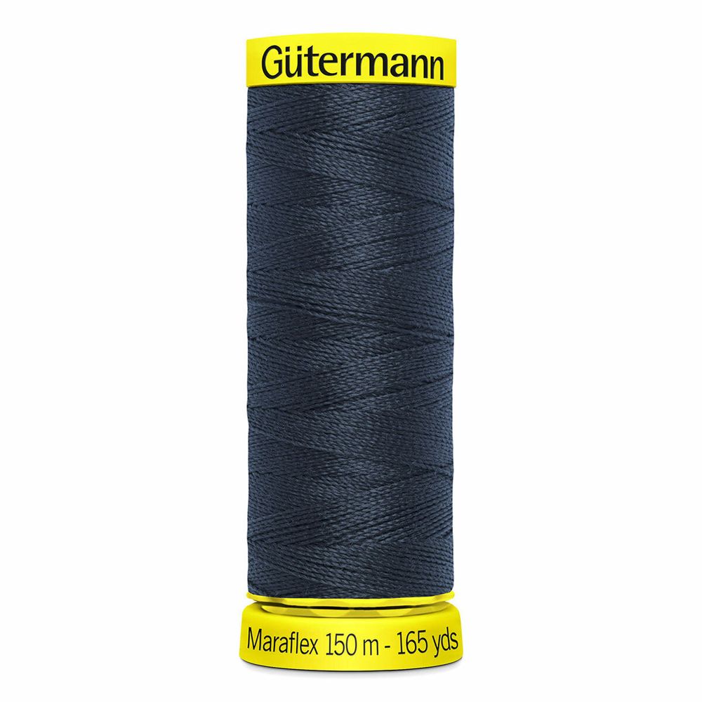 Нитки для трикотажа Gutermann Maraflex, 150м, 665 сине-черный, 5 катушек