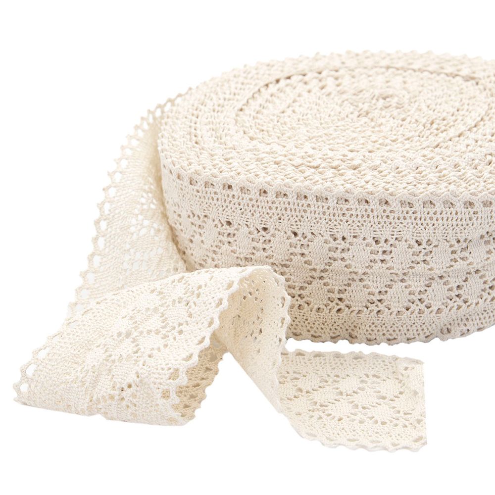 Кружево вязаное (тесьма) 85 мм / 25 метров, рис.85.01.121 суровый