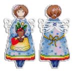 Набор для вышивания нитками МП Студия (Жар-птица), Ангел зимы, 13х6 см