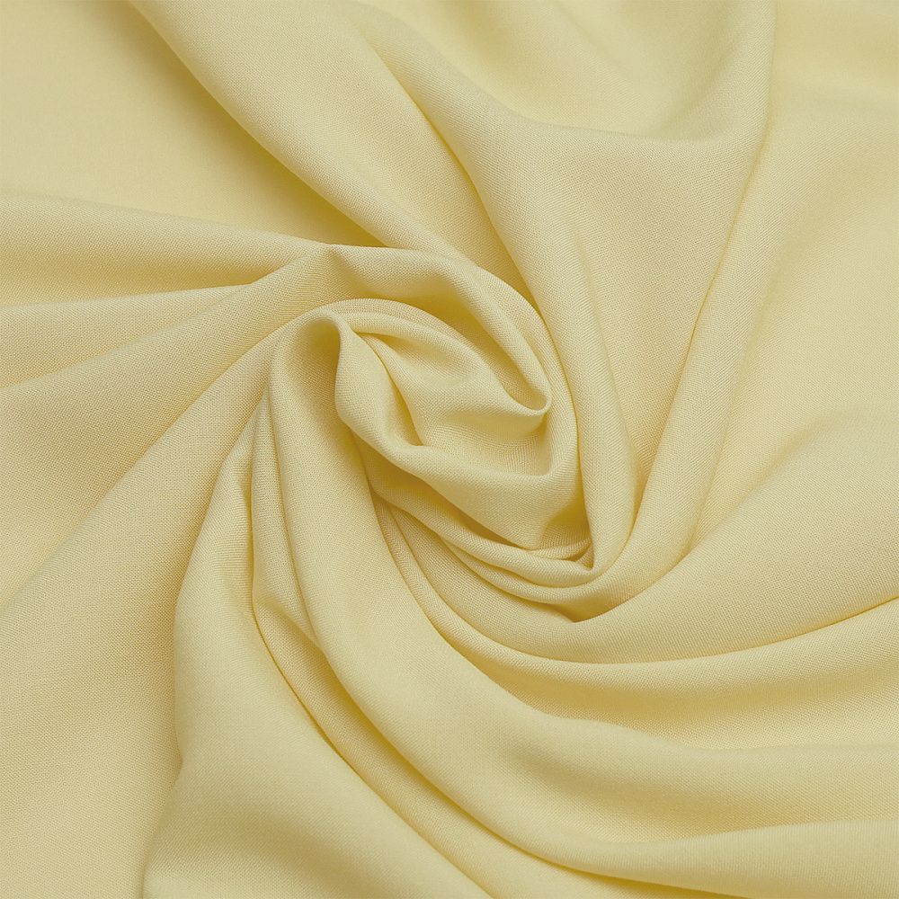 Штапель 110 г/м², 145 см / 2 метра, TBY-Vi-30-39.2, цв.39 св.желтый