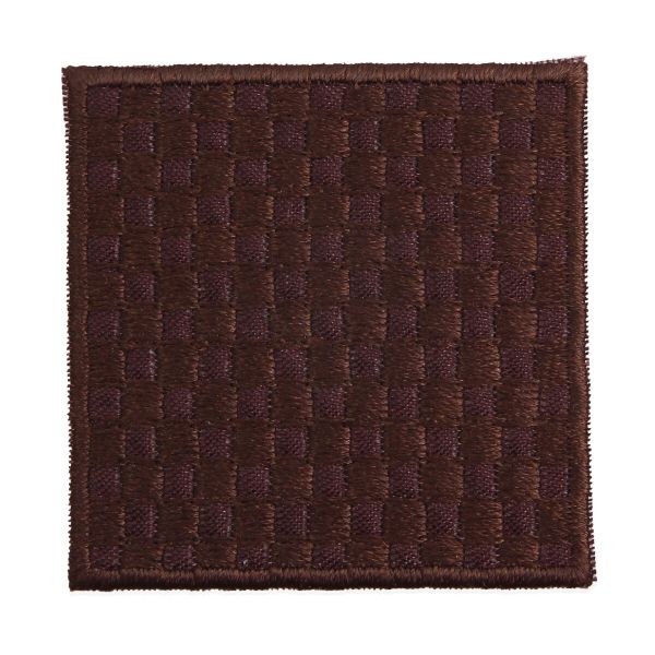 Термоаппликация Квадрат 5,5х5,5см, уп. 2 шт, цв.коричневый