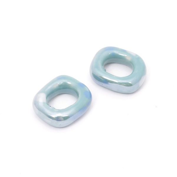 Бусины керамика 18х15х5 мм, цв. 035, 2 шт, Tesoro