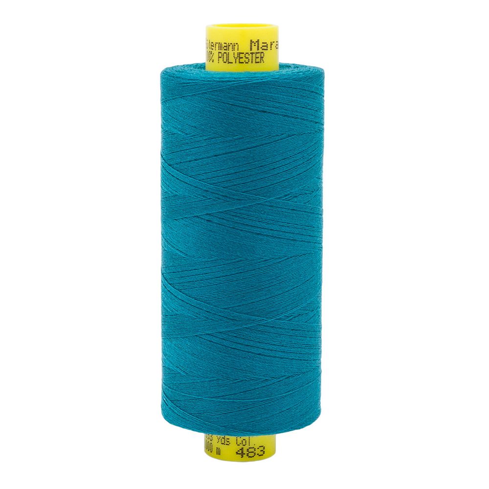 Нитка особо тонкая Gutermann Mara №150 (150/2), 1000 м, 713953, цв. 483 морская волна, 1 катушка