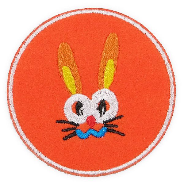 Термоаппликация Эмблема с зайцем, 6см, Hobby&Pro